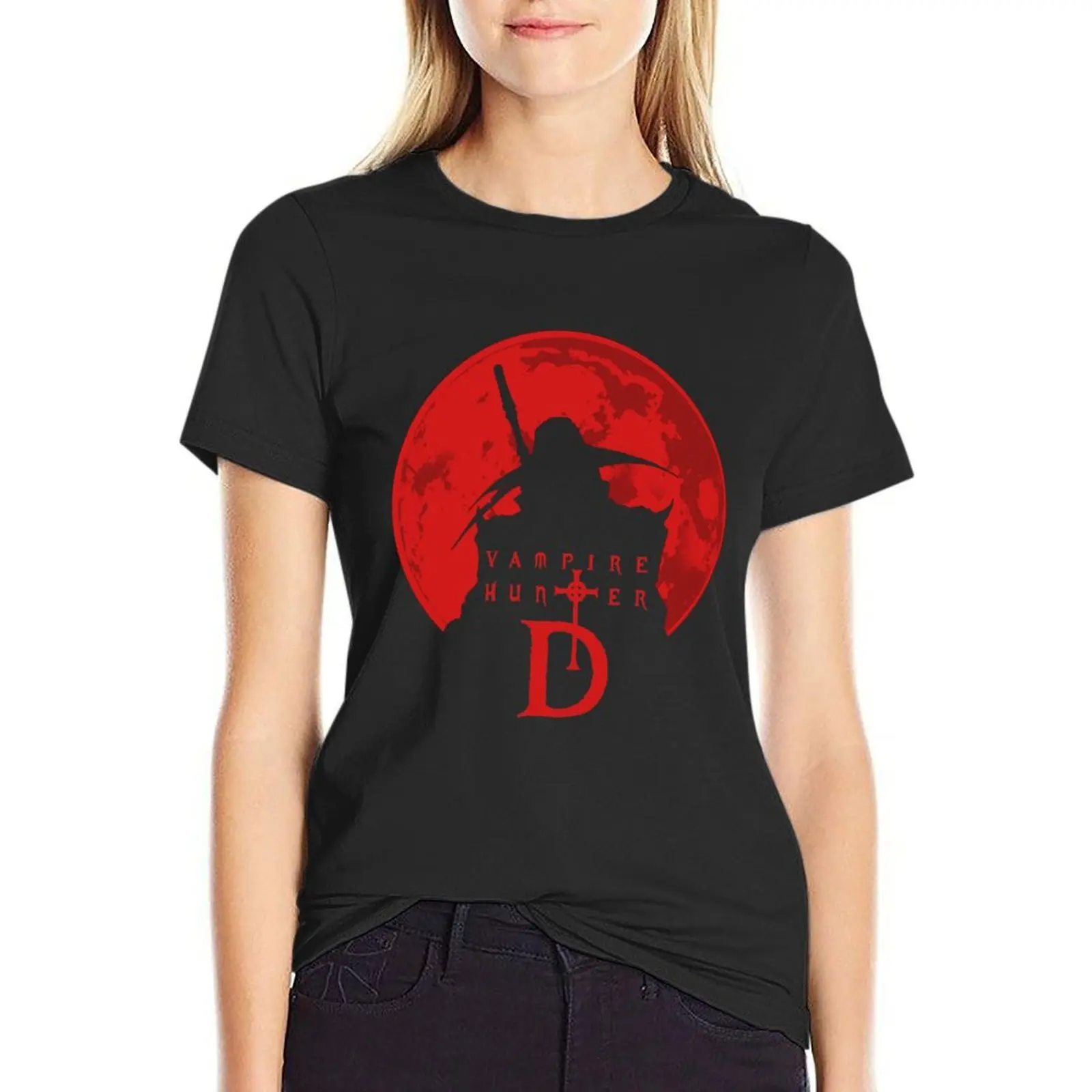 Lord Vampire Hunter D Film Anime Poster T-Shirt Animal Print Shirt For Girls Cute Tops Lady Clothes T-Shirt In Cotone Da Donna