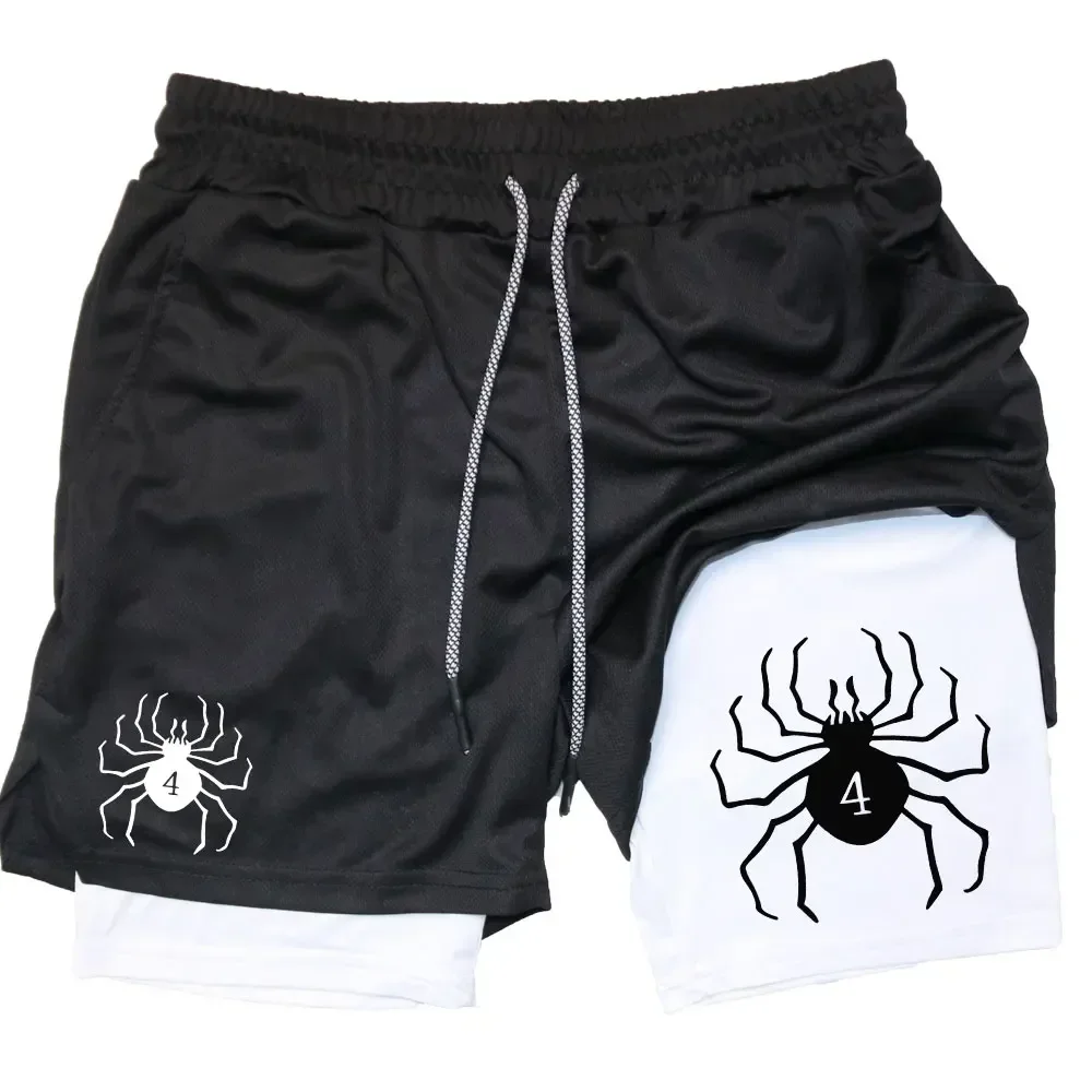 Anime Hunter X Hunter Performance Shorts For Men Traspirante Spider Gym Shorts Summer Sports Fitness Workout Jogging Short Pants