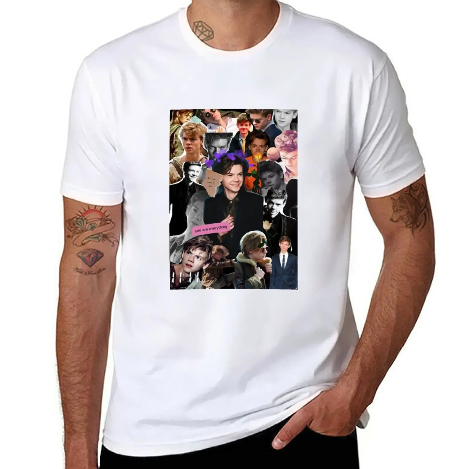 New Thomas Brodie Sangster} T-Shirt Kawaii Clothes Summer Clothes Summer Top Men T Shirt