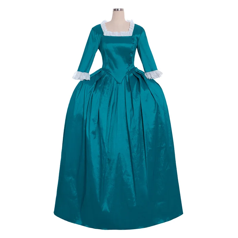 18Th Centry Marie Antoinette Rococo Dress Ispirato Spettacolo Musicale Angelica Abito Da Ballo Verde Scuro