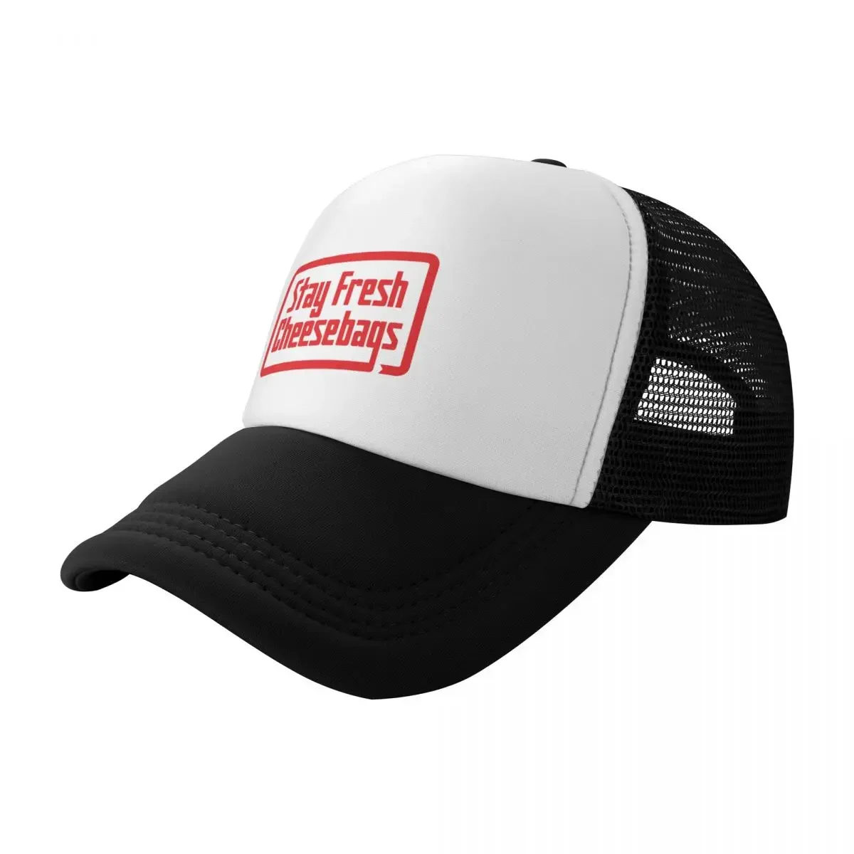Stay Fresh Cheese Bags - Retro (Rosso E Bianco Su Giallo) Berretto Da Baseball Snap Back Hat Cappello Beach Mens Tennis Women'S