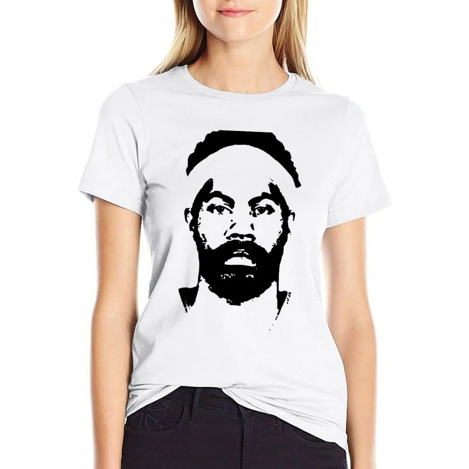 Rasheed Wallace Fan Sheed Face Unc Blue North T-Shirt Cute Tops Vestiti Estivi Vestiti Carini Magliette Grafiche Da Donna