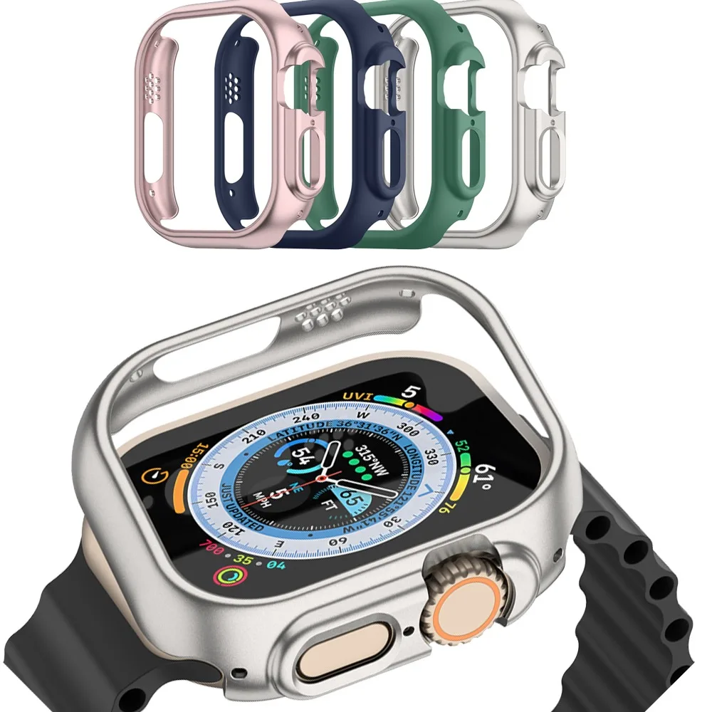 Paraurti Pc Cover New Hard Shell Watch Screen Protector Accessori Vuoti Cornice Protettiva Per Apple Watch Ultra 49Mm Smart Watch