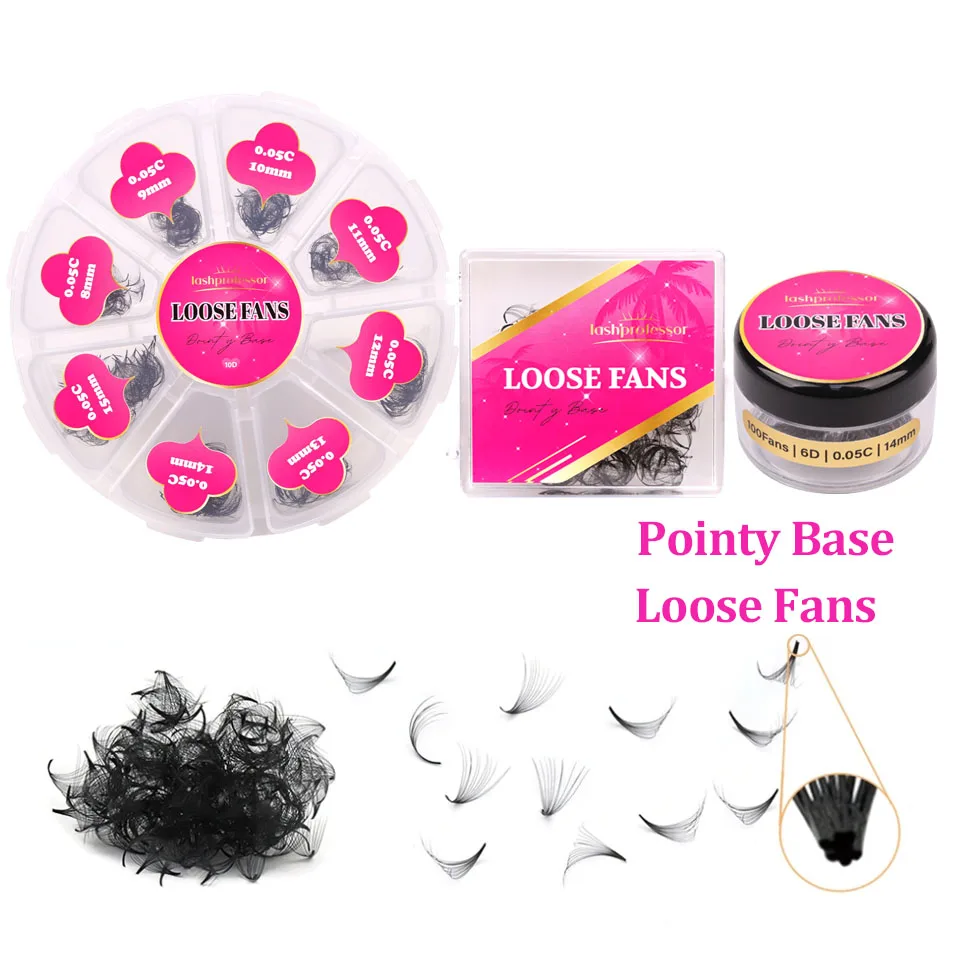 Lashprofessor Premade Volume Fans 300 500 Loose Promade Fans Russian Volume Pointy Base Faux Mink Pointy Base Trucco Sciolto Cilia