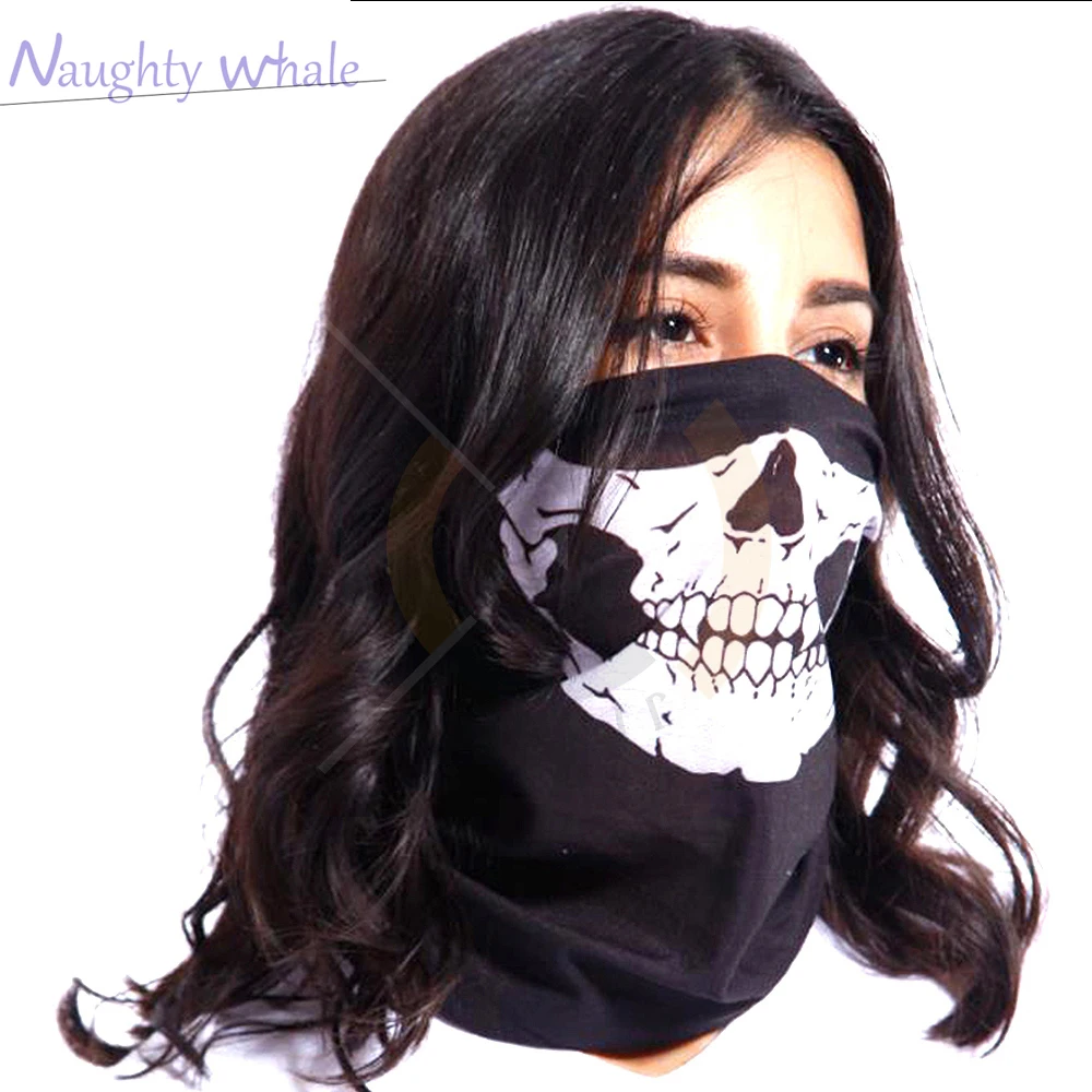 2023 New Skull Masks Smorfia Uomini E Donne Cool Black Long Masks Giochi All'Aperto Gioca Accessori Protettivi Per Biciclette Da Moto