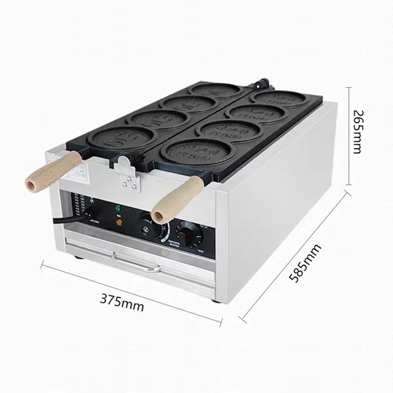 Commerical Coin Waffle Maker Padella Antiaderente Waffle Maker Snack Maker Macchina Per Il Pane Round Waffle Maker Timer 110V 220V