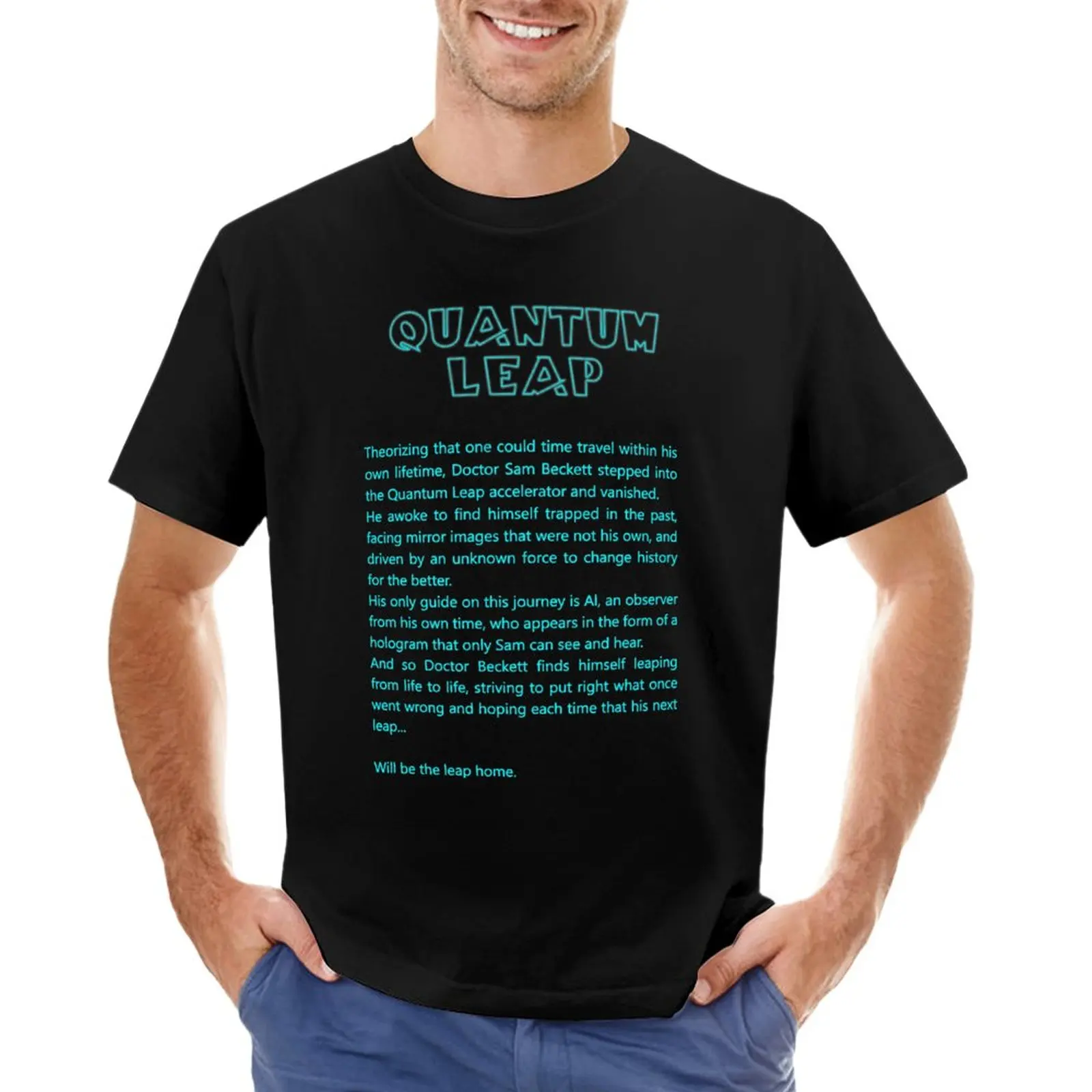 All The Words To The Opening Of Quantum Leap T-Shirt Summer Tops Plus Size T Shirts Mens Graphic T-Shirts Anime