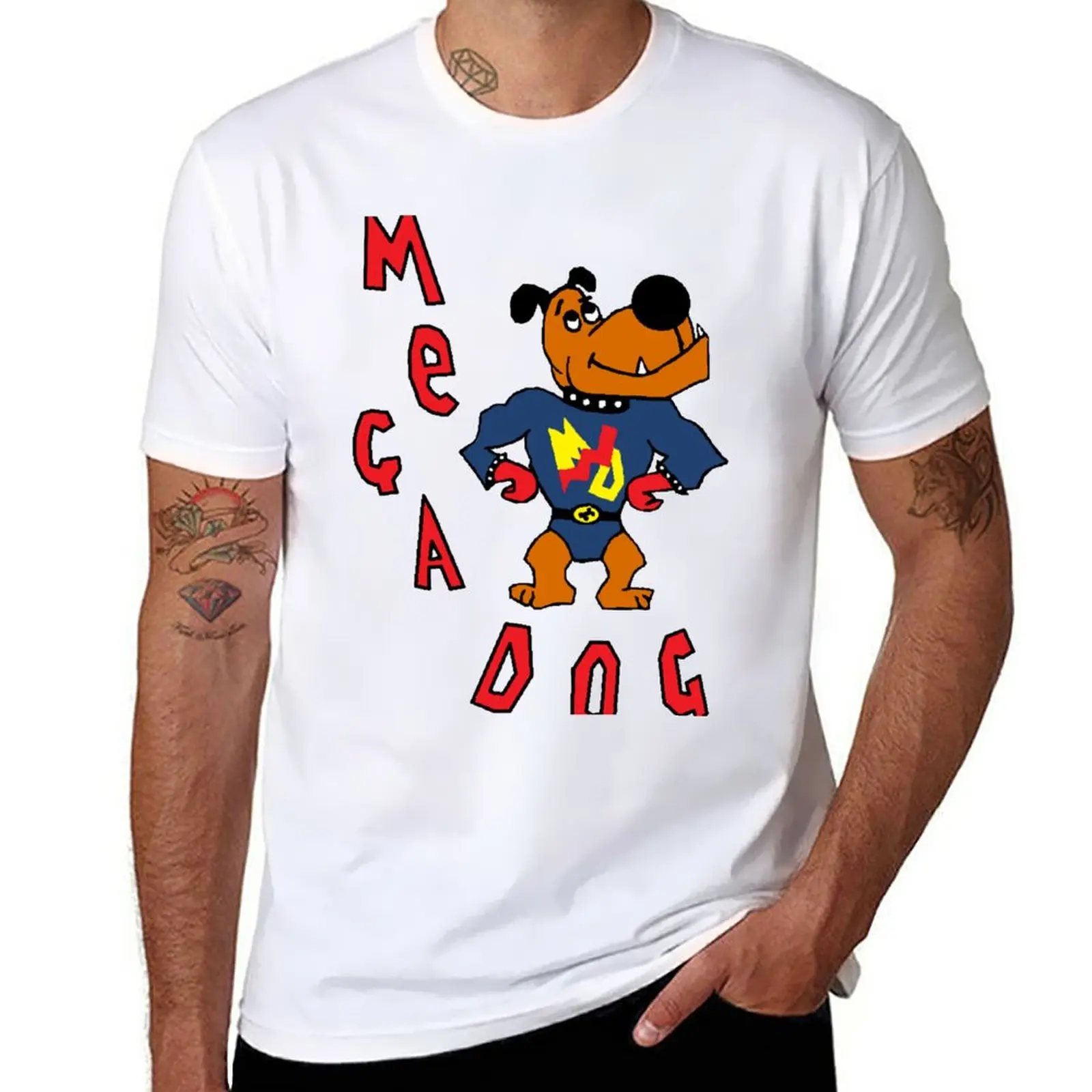 New Skins Uk - Sid 518 Mega Dog Design T-Shirt Grafica T Shirt Vintage T Shirt Mens T Shirt Graphic