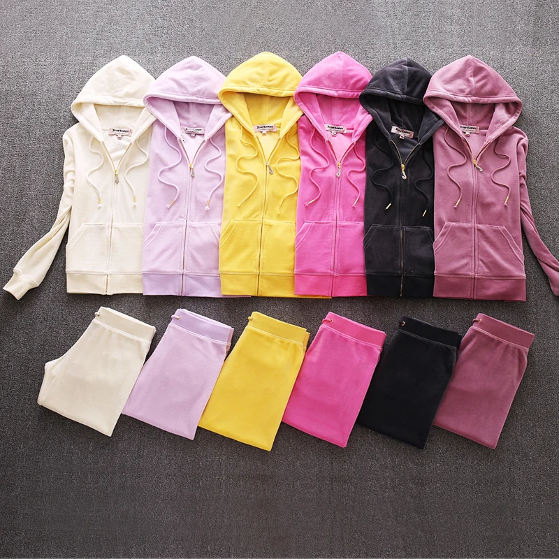Tuta In Tinta Unita Tute In Velluto Succoso Tuta Da Donna Con Spedizione Gratuita Manica Lunga Da Donna Juicy Tuta Con Cappuccio Tute Pantalone