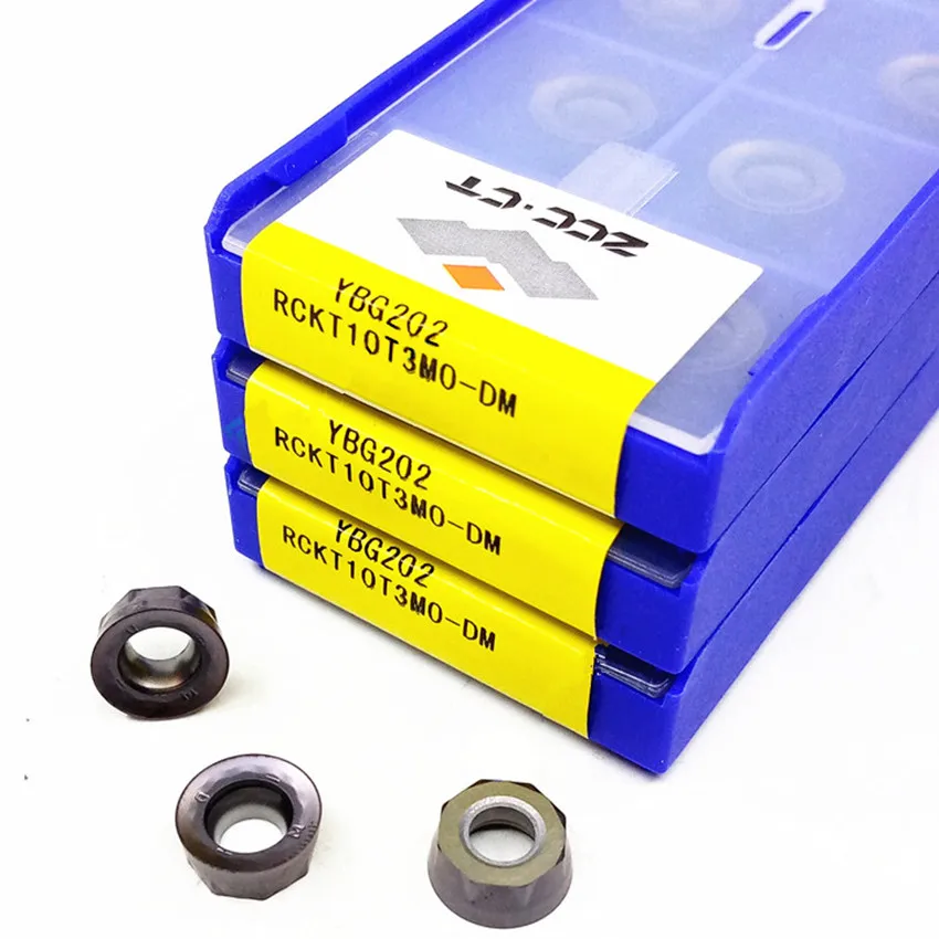 Rckt10T3Mo-Dm Ybg202/Rckt10T3Mo-Dm Ybg302/Rckt10T3Mo-Dm Ybc301 Rckt10T3 R5 Zcc.Ct Inserti In Metallo Duro Cnc 10 Pz/Scatola