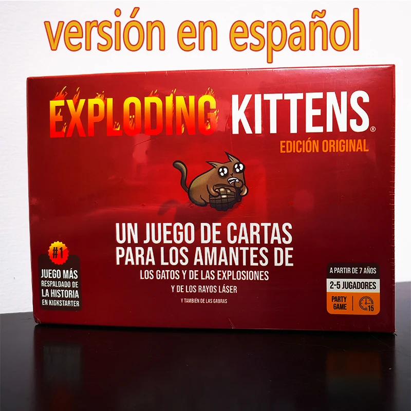 Exploding Kittens Spagnolo Juego De Cartas De Gatitos Explotantes, Juegos De Fiesta Favies Y Amigables Con La Familia, Juegos De