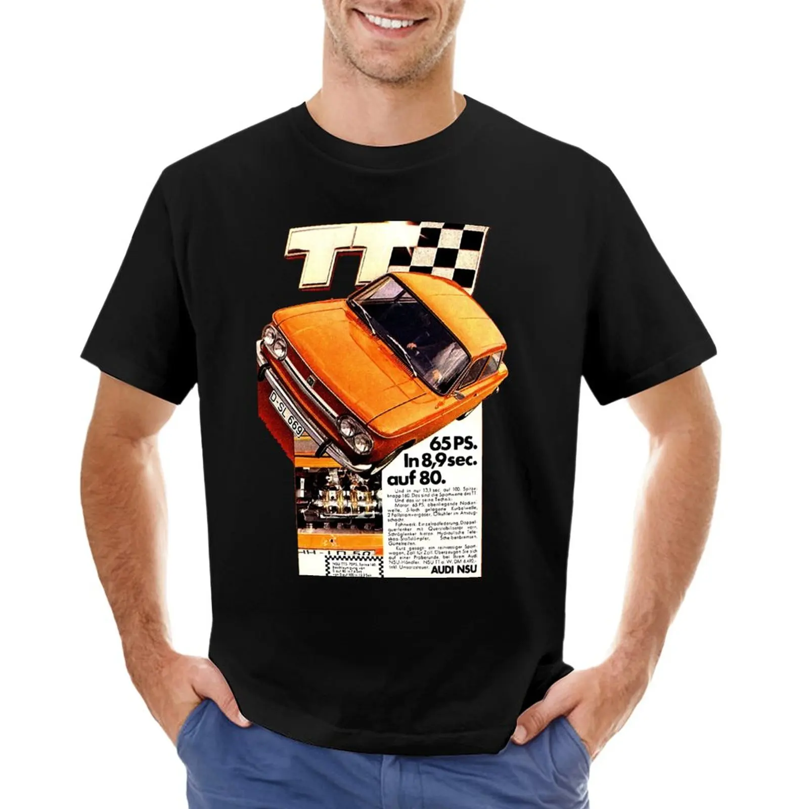 Nsu Prinz T-Shirt Tt-Advertt T-Shirt Per Vestiti Estivi Maglietta Ad Asciugatura Rapida T-Shirt Grafiche Da Uomo Grandi E Alte