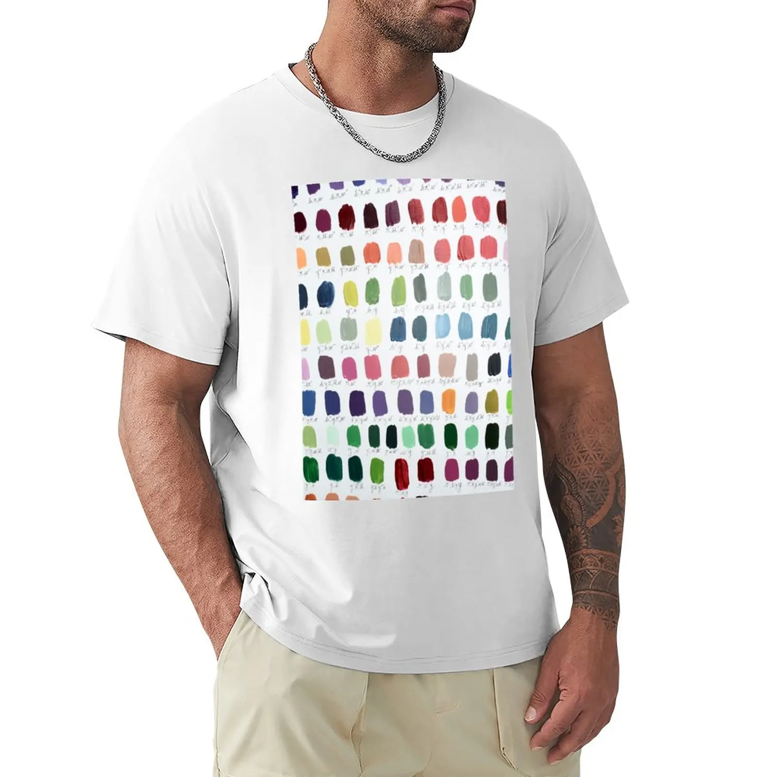 Colore Swatches T-Shirt Camicetta Sweat Mens Graphic T-Shirt Anime