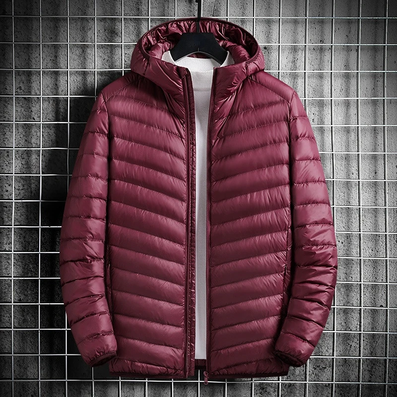 Cappotti Trapuntati Primavera Inverno Da Uomo Nuovo 90% Piumino D'Anatra Bianco Piumino Ripiegabile Ultraleggero Da Uomo Piumino Moda Coreana