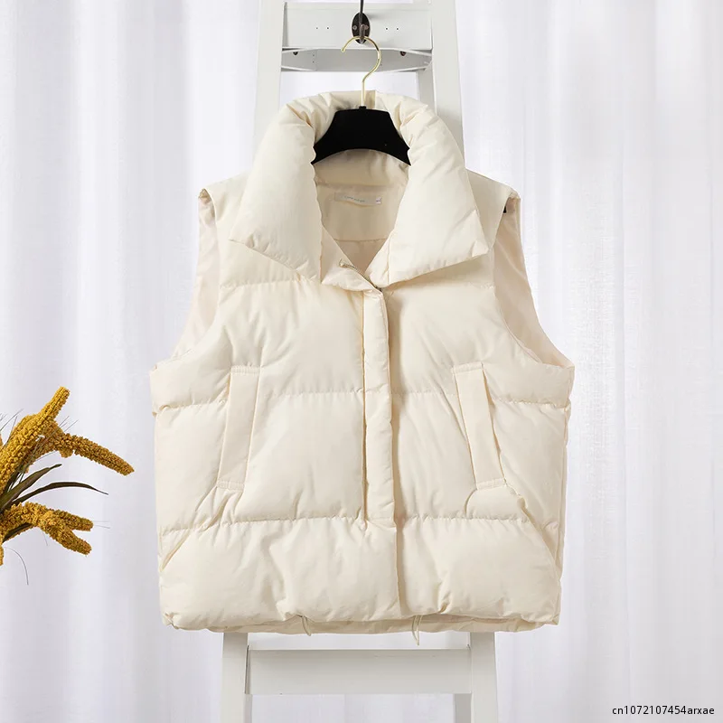 Gilet Imbottito Da Donna Gilet Invernale Senza Maniche Con Colletto Rialzato Piumino In Cotone Cappotto Trapuntato Imbottito Caldo Gilet Spesso