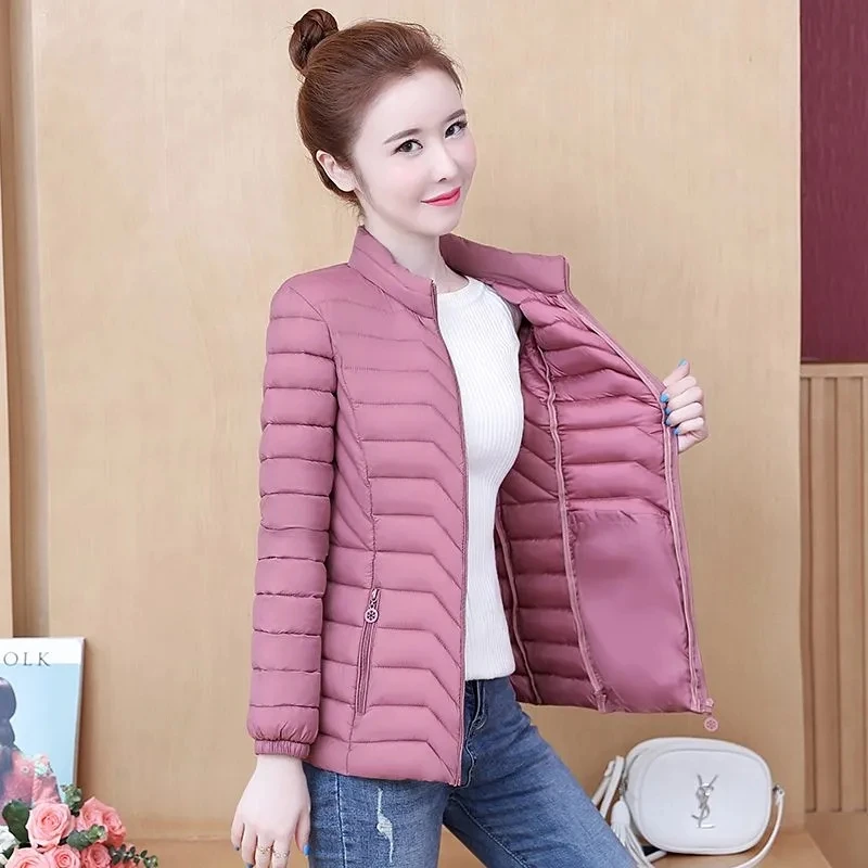 Moda Donna Piumini Piumini Piumino D'Anatra Ultraleggero 2023 Nuovo Autunno Inverno Manica Lunga Cappotto Caldo Parka Femminile