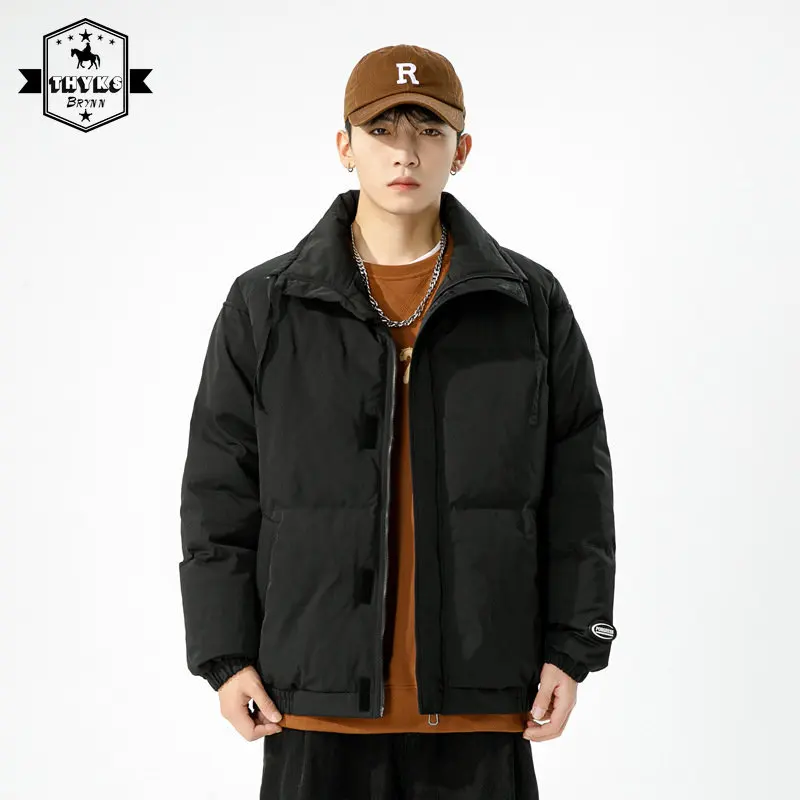Inverno Caldo Parka Spesso Uomo Donna Piumini Patchwork Sciolto Unisex Causale Coreano Oversize Mens Parka Windproff Cappotti Uomo