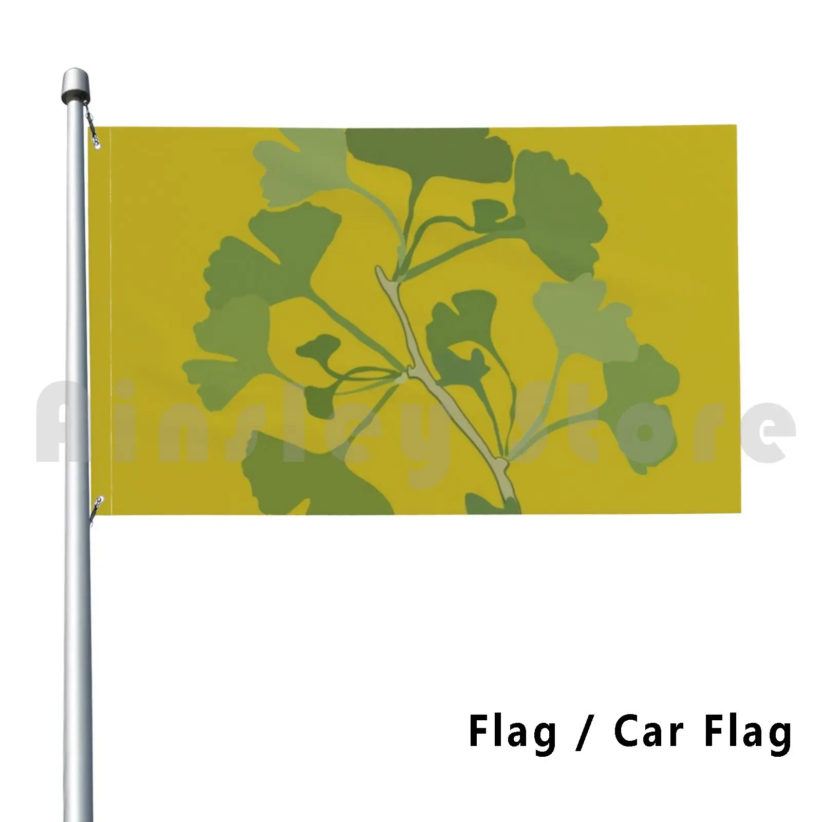 Branch Of Ginkgo Biloba Outdoor Decor Flag Car Flag Branch Of Ginkgo Biloba Ginkgo Biloba Plant Leaves Tree Ginko