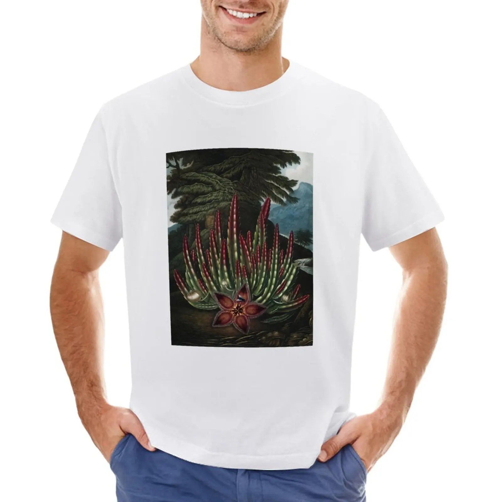 The Maggot-Bearing Stapelia - The Temple Of Flora T-Shirt Sport Fans Blanks Tees Magliette Aderenti Per Uomo