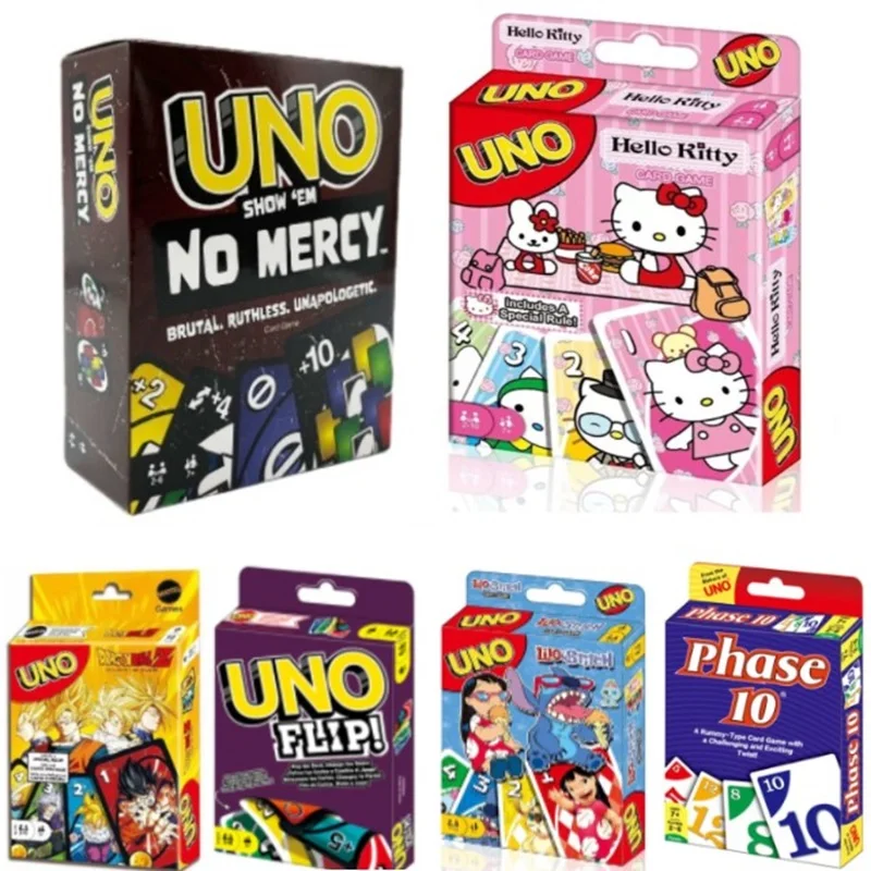 Uno No Mercy Game Giochi Da Tavolo Uno Sanrio Cards Table Family Party Entertainment Uno Games Card Toys Bambini Compleanno Natale