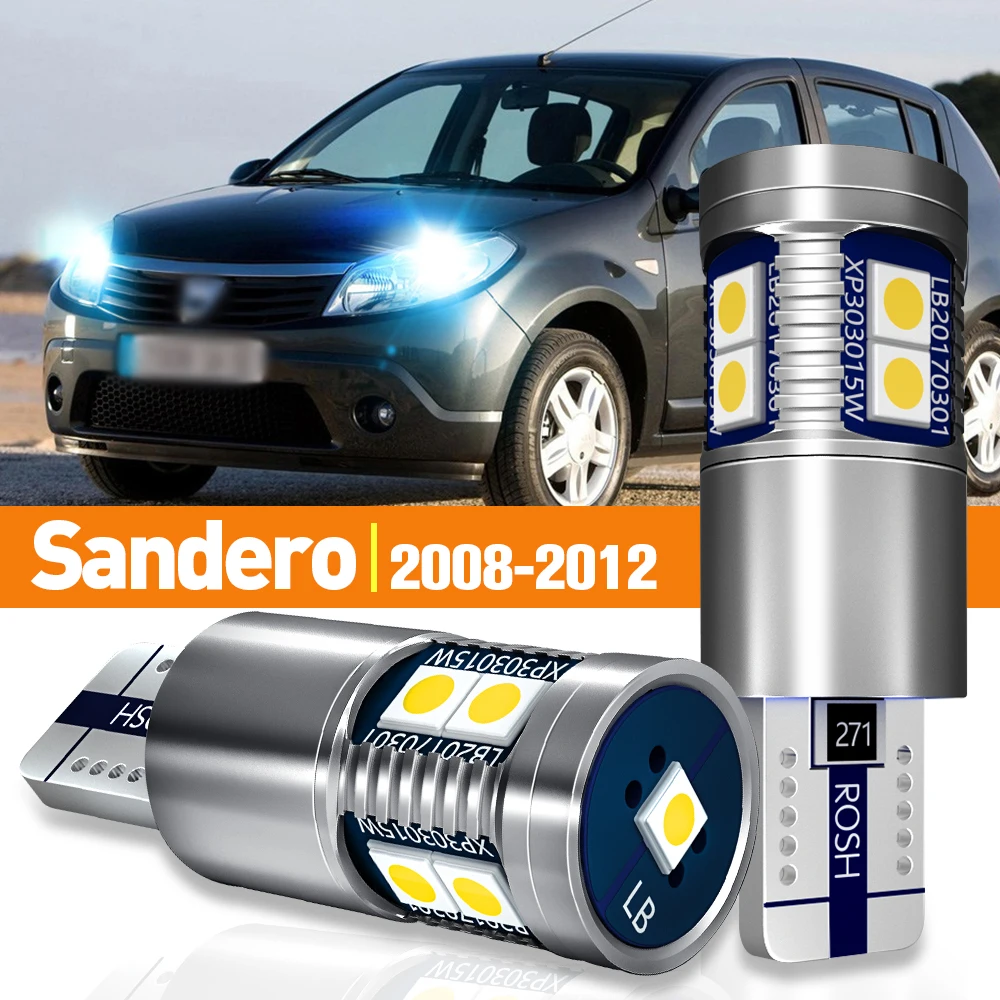 2Pcs Led Luce Di Ingombro Per Dacia Sandero 2008 2009 2010 2011 2012 Accessori Lampada Canbus