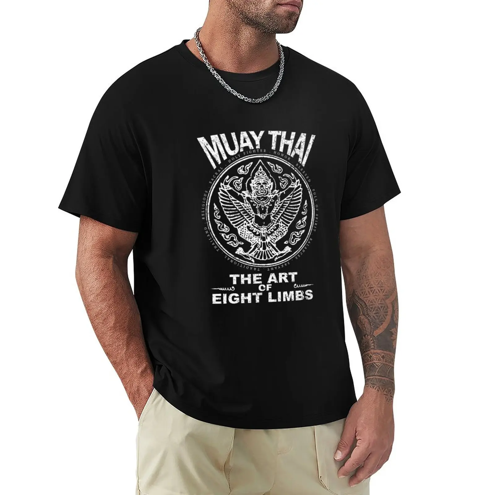Muay Thai Garuda Sacro Spirito Di Combattente L'Arte Di Otto Arti T-Shirt Plus Size Top Abbigliamento Uomo Ad Asciugatura Rapida