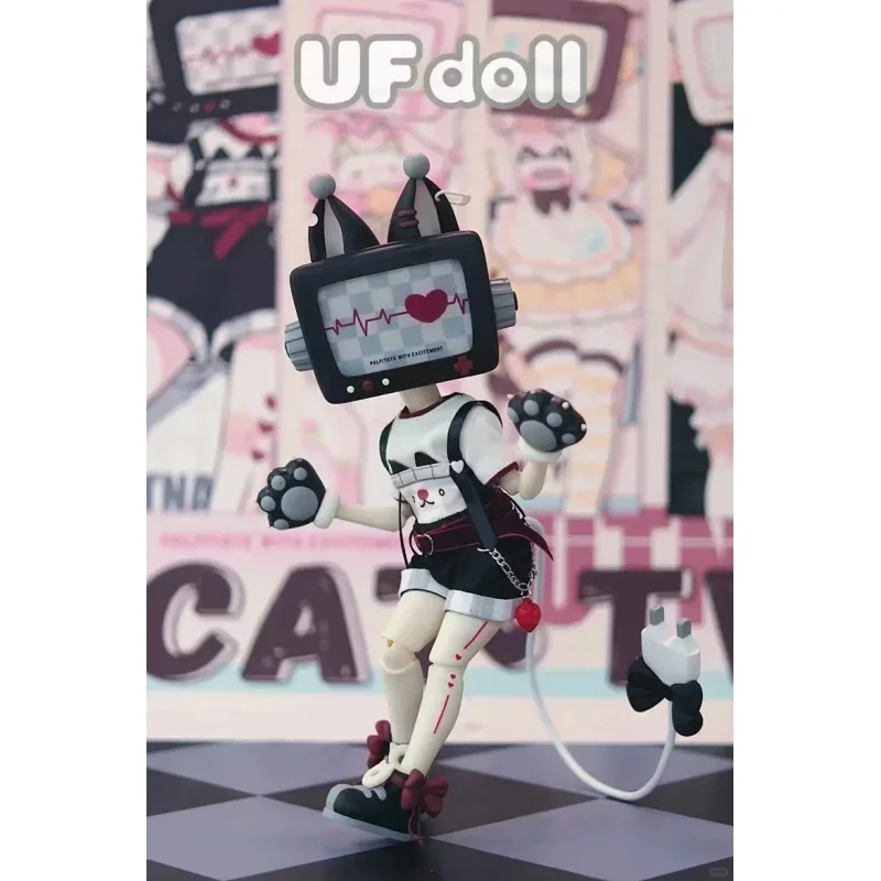33Cm Cat Tv Channel Game Party Bjd Mystery Box Action Anime Figures Caja Misteriosa Figura Casuale Modello Kawaii