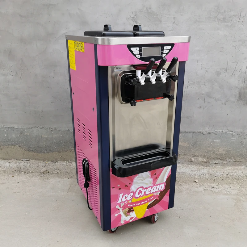 Pbobp Table Top Ice Cream Maker Desktop Soft Ice Cream Machine 3 Flavor Ice Cream Machine