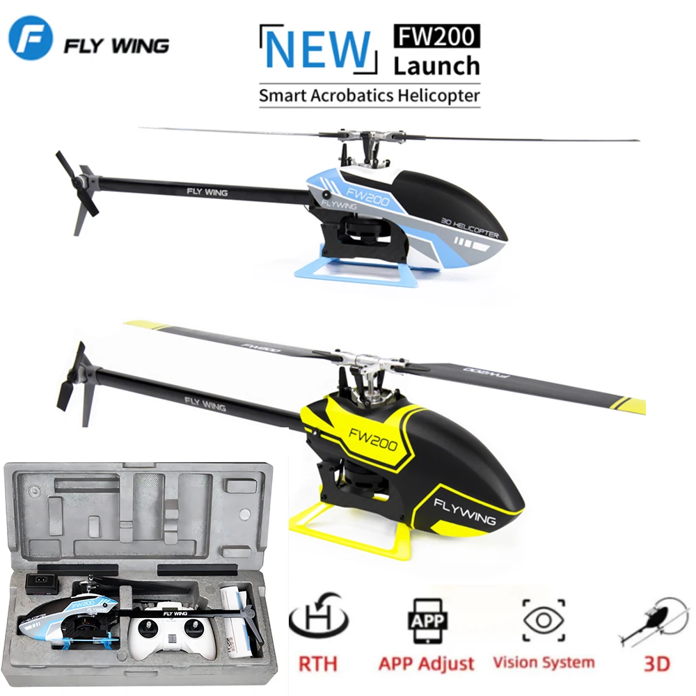 Flywing Fw200 8Ch 3D Smart Gps Rc Vision System Metal Indoor Helicopter Rtf H1 V2 Flight Controller Brushless Drone Quadcopter