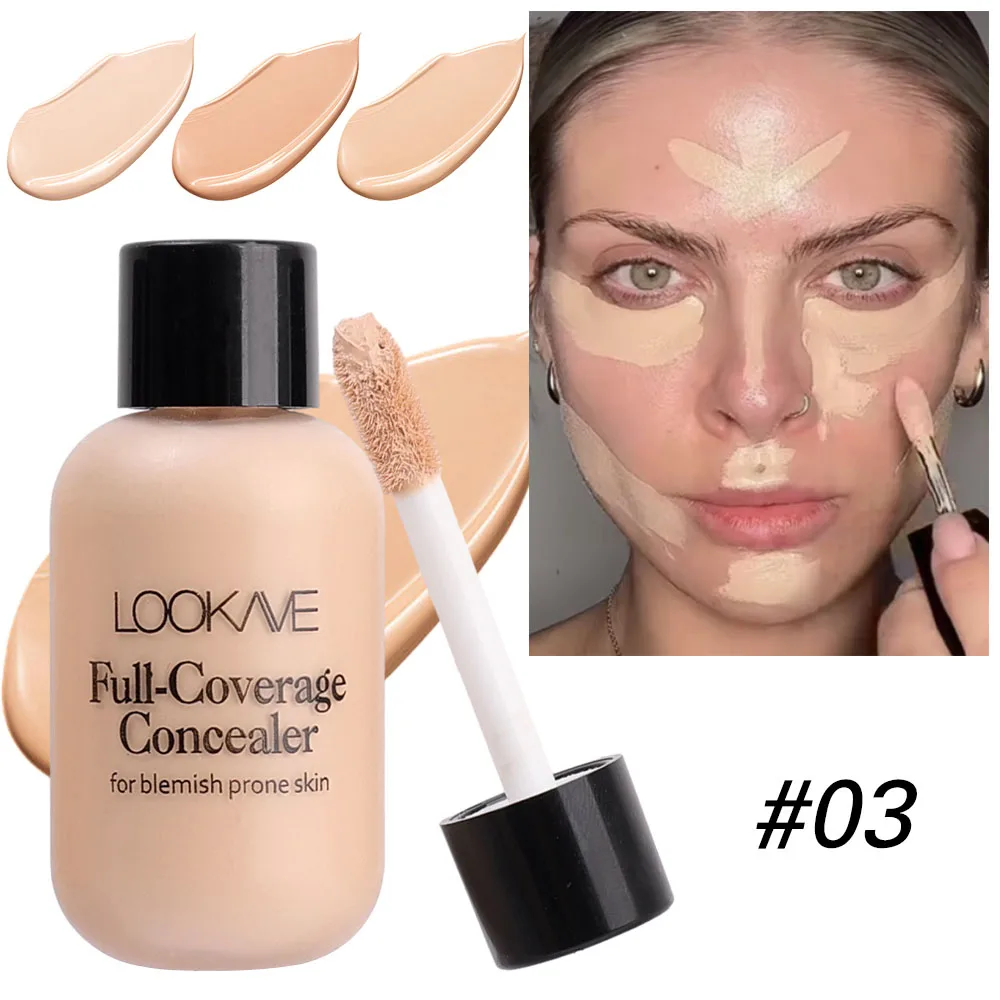 12Ml Correttore Liquido Fondotinta Crema Trucco Duraturo Impermeabile Copertura Completa Acne Spot Occhiaie Correttore Crema Cosmetici