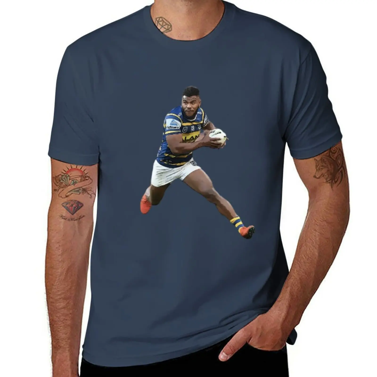Maika Sivo Parramatta Eels Winger T-Shirt Blanks Summer Top T-Shirt Uomo