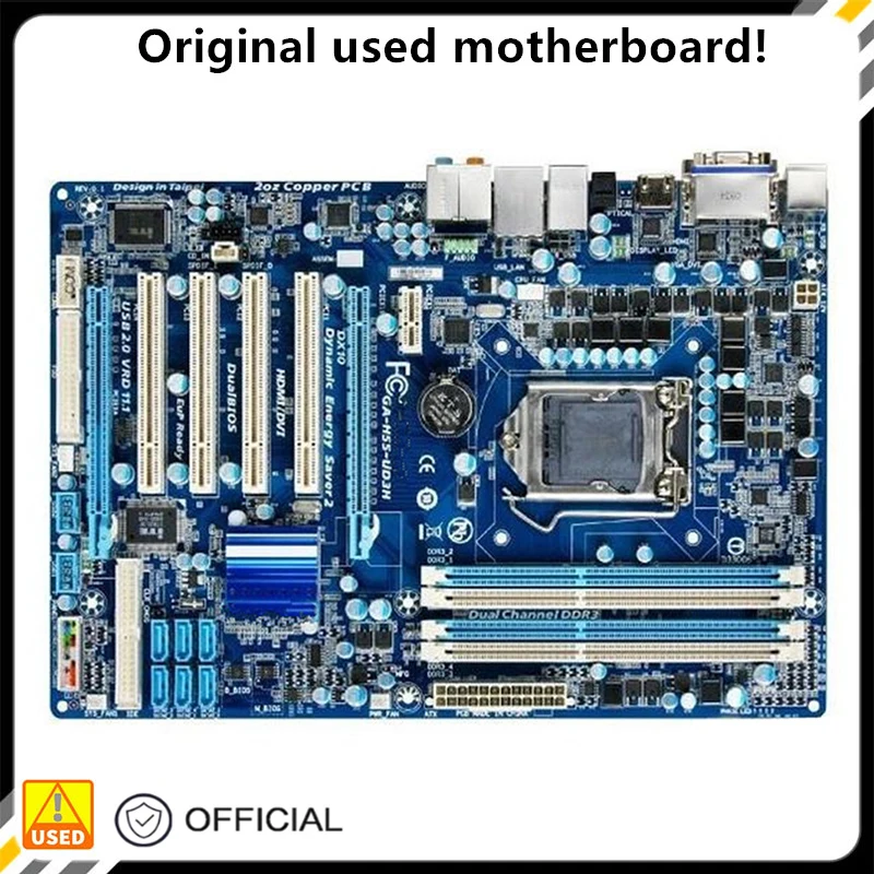 Per Ga-H55-Ud3H H55-Ud3H Scheda Madre Lga 1156 Ddr3 16Gb Per Intel H55 P7H55 Scheda Madre Desktop Sata Ii Pci-E X16 Ami Bios Usati
