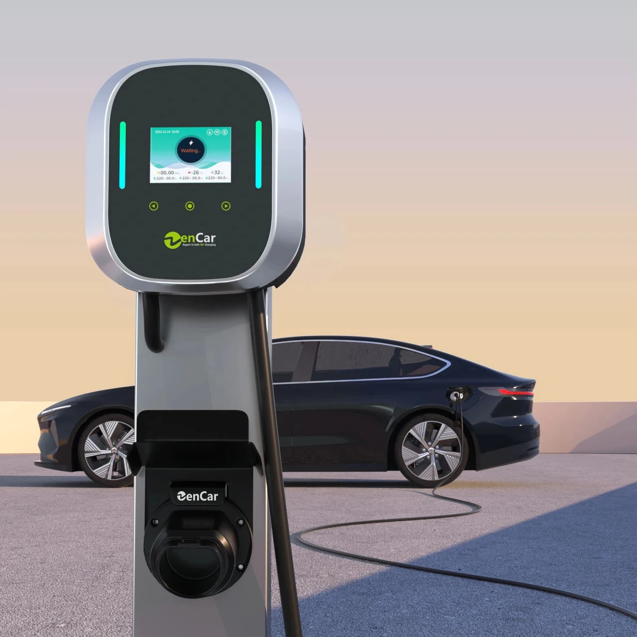 Zencar Ev Oplader Wallbox 32A 7.2Kw Tipo 2 Muslimah Ev Laadstation Dc 6Ma Met Riserva Opload Dynamische Bilanciamento Del Carico