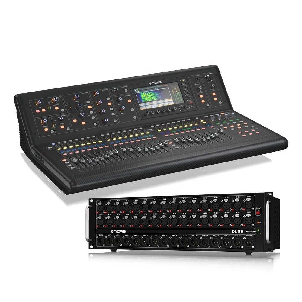 Midas M32 Live Digital Mixer + Dl32 Stagebox Combinazione Tuta Outdoor Stage Pa System Music Equipment