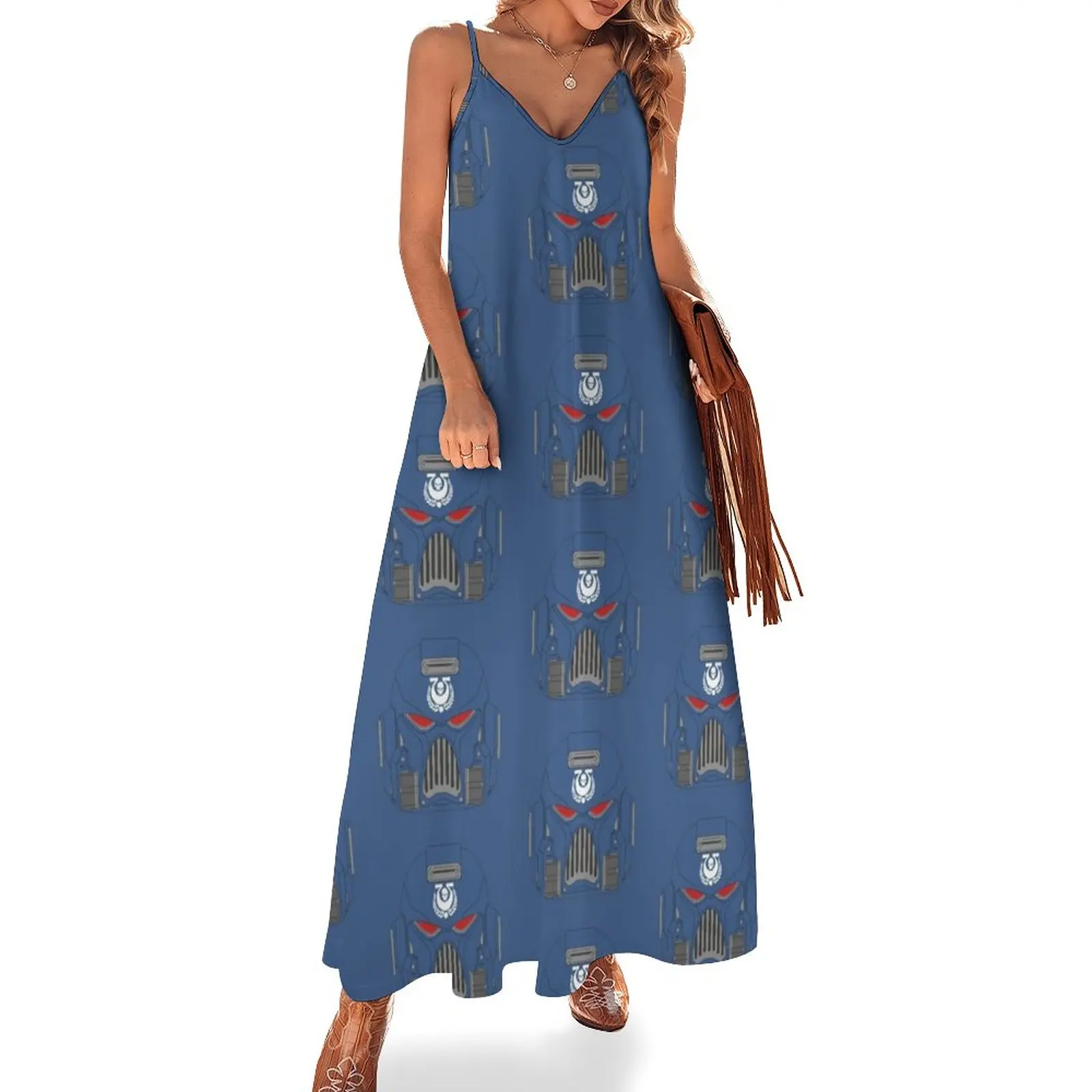 New Space Marine Abito Senza Maniche Abiti Lunghi Per Abito Elegante Da Donna
