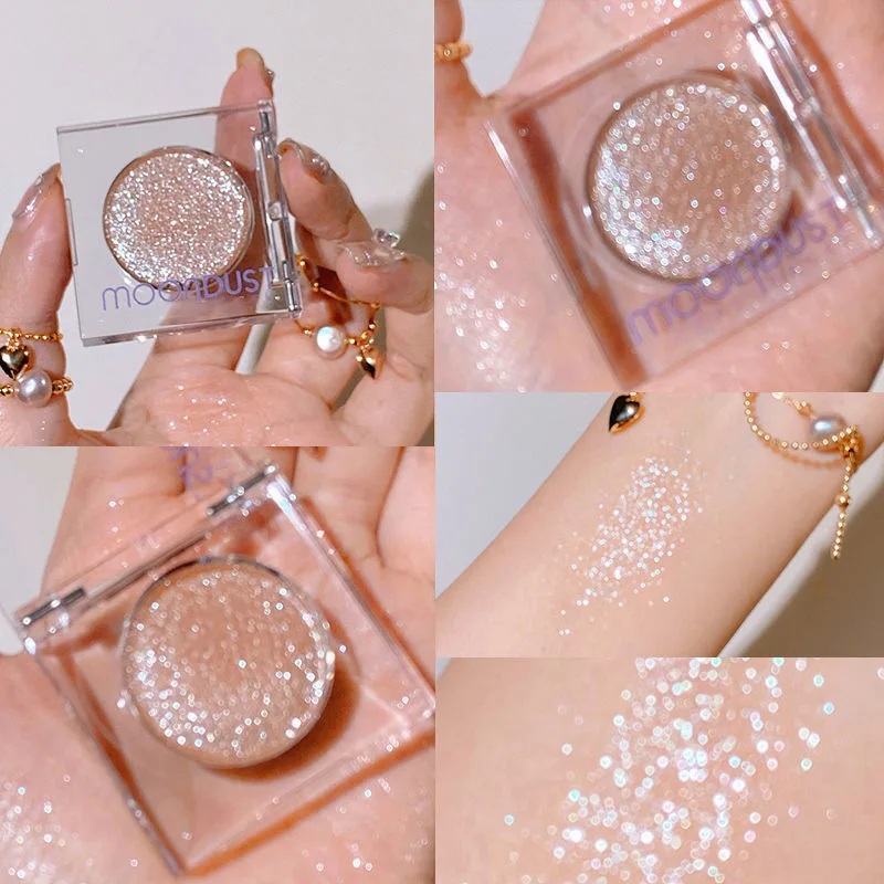 Ombretto Diamond Glitter Ombretto Impermeabile Duraturo Perlescente Glitter Shimmer Palette Ombretti Evidenziatore Baco Da Seta