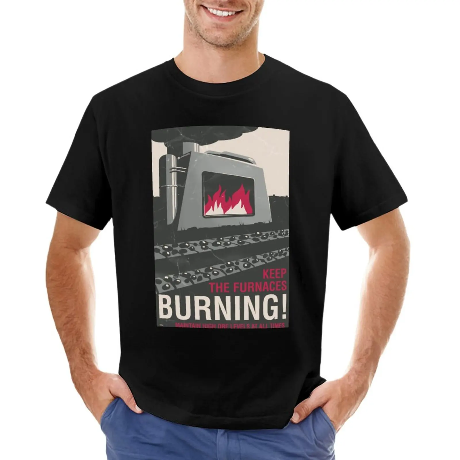 Keep The Furnaces Burning T-Shirt Hippie Clothes Plus Size Tops Cute Tops Sweat Shirt Mens T Shirts