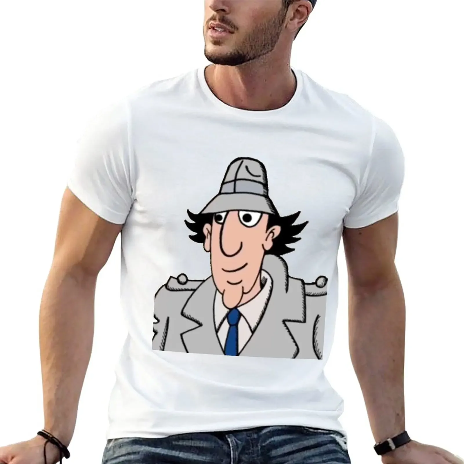 Ispettore Gadget Brown Bricks T-Shirt Boys Whites Vintage Mens T-Shirt Pack