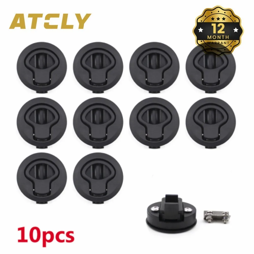 1/2/4/10Pcs Round Flush Pull Slam Hatch Latch Per Rv Caravan Boat Marine Deck Hatches Lift Pull Door Locking Locker Yacht No Key