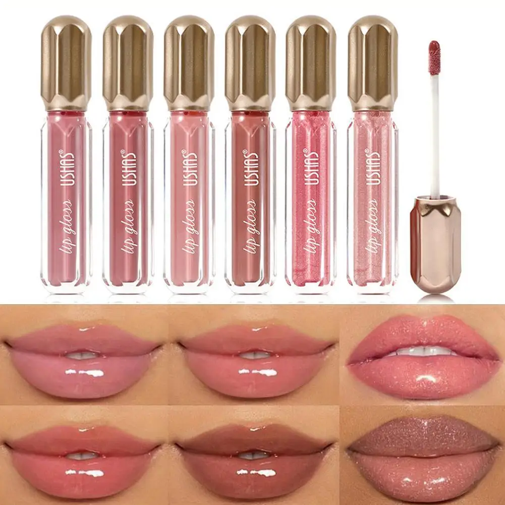 Glossy Lipstick Mirror Water Lip Gloss Waterproof Last Moisturizing Lip Glitter Pearl Lip Dyed Women Beauty Lip Makeup