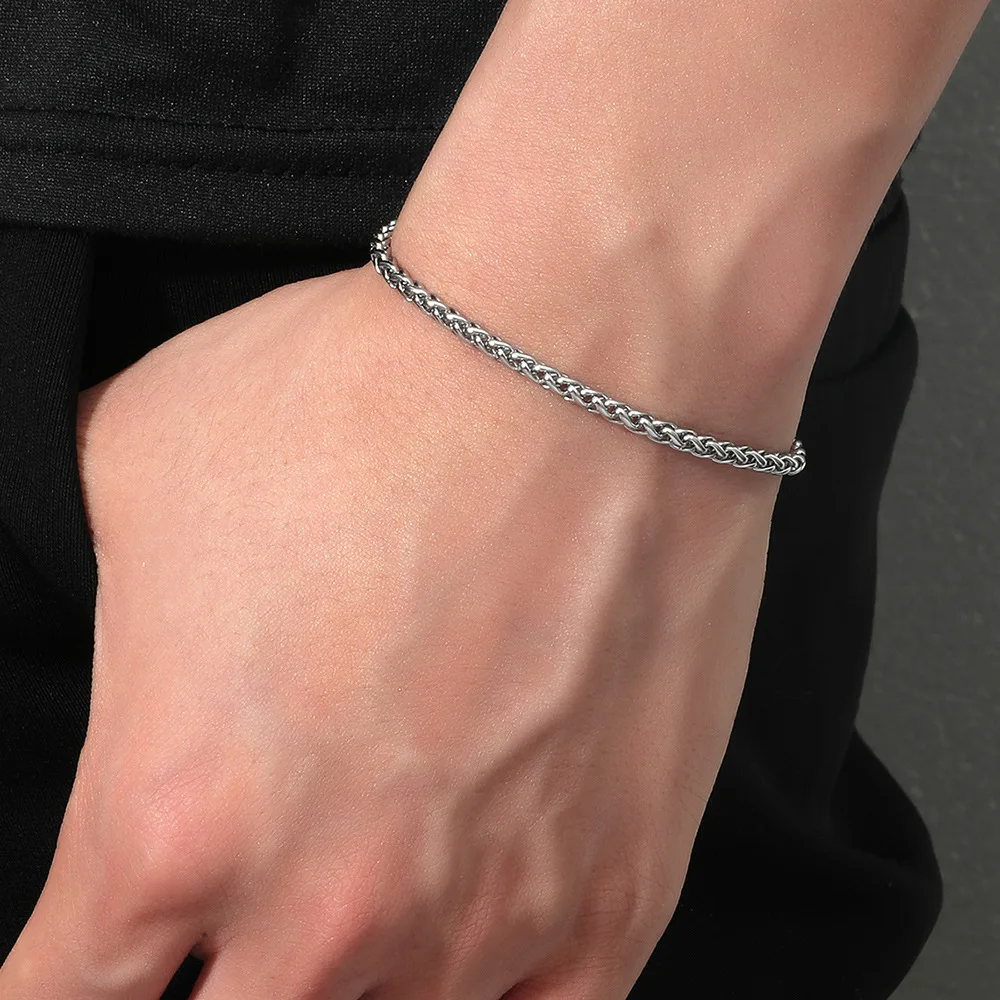 2024 Trend Fashion Jewelry Bracciali Bracciale Da Uomo In Acciaio Inossidabile Bracciale Da Coppia Bracciale Homme Bracciale A Catena In Acciaio Al Ti