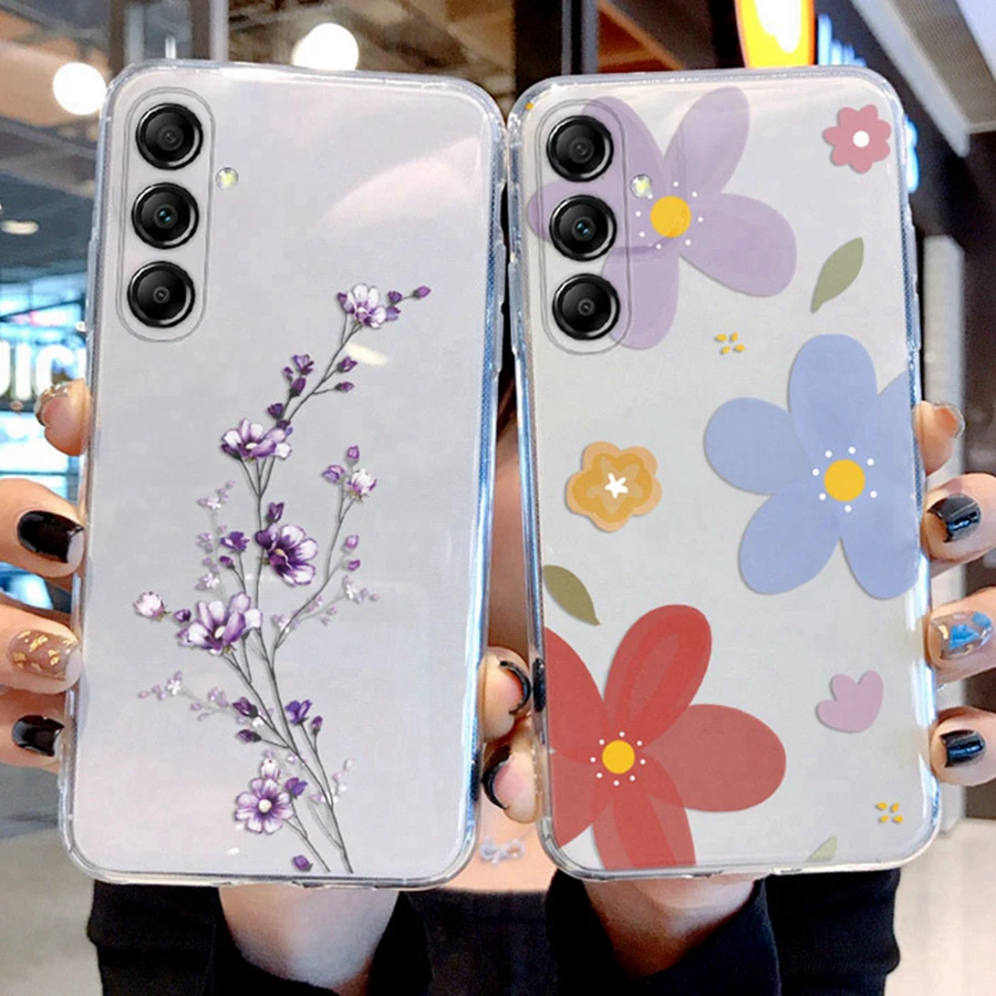 Custodia Per Telefono Vintage Rose Flower Per Samsung Galaxy A55 4G Patrick Star Silicone Trasparente Trasparente Paraurti Samsunga55 Cover Posteriore