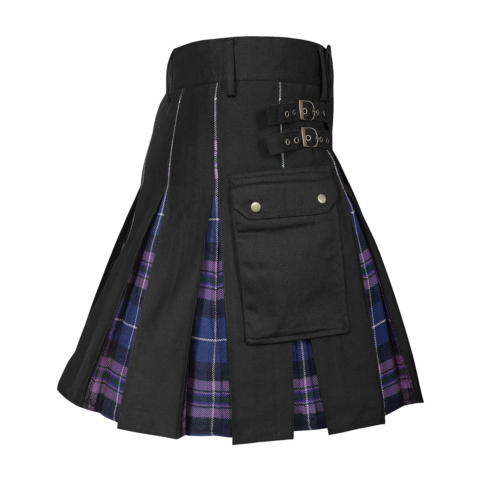 Kilt Da Festival Scozzese Da Uomo Con Borchie Plaid Modern Box Kilt Carnival Gonne Tartan Pieghettate Kilt Da Uomo Tradizionale Highland