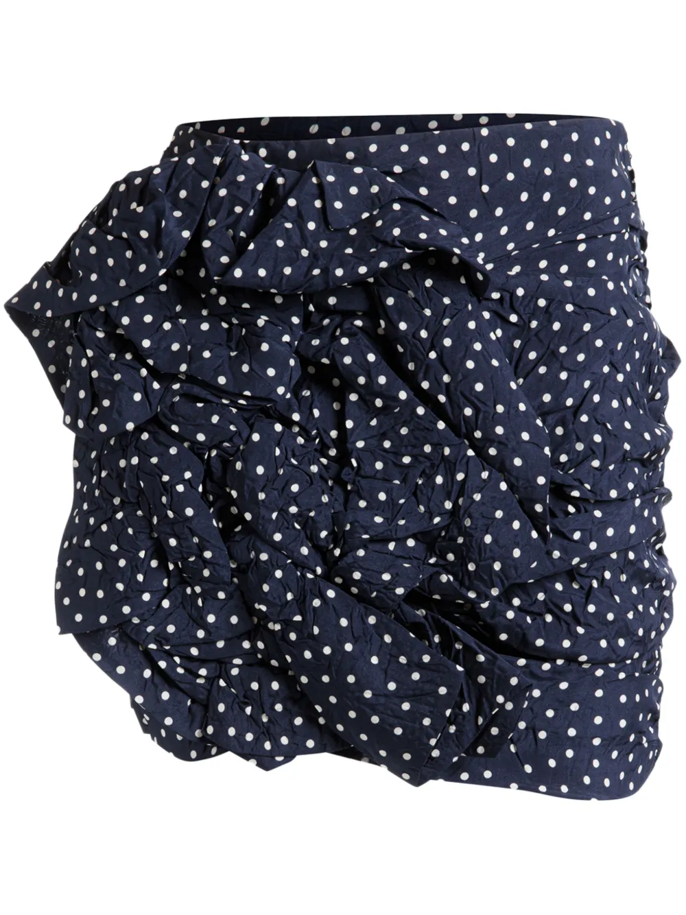 Bally polka-dot ruched mini skirt - Blu