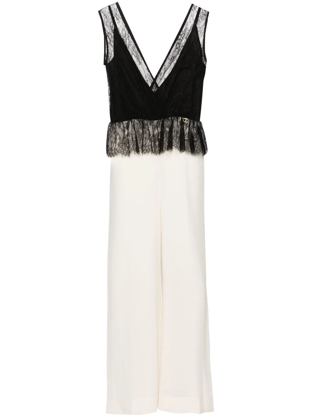 TWINSET V-neck crepe jumpsuit - Nero
