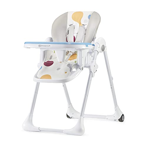 Kinderkraft Yummy Seggiolone, Poltrona Per Bambini, Seggiolone, Puericultura, Pappe Per Bebè, Piegato, Con Vassoio, Poggiapiedi, Regolabile, Nascita,