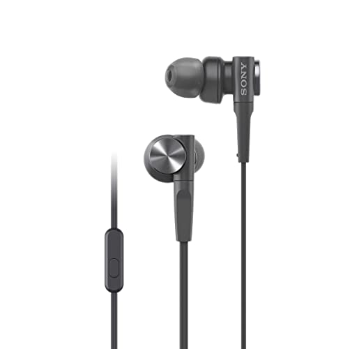 Sony Mdr-Xb55Apb Auricolari In-Ear Cablati Extra Basse Con Microfono Per Telefonate, Nero, 16.8 X 7.3 X 4.6 Cm