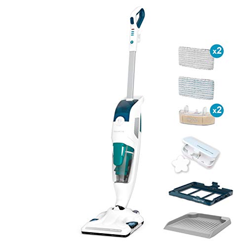 Rowenta Ry7757 Clean & Steam Revolution Aspirapolvere A Vapore, Lavapavimenti Multisuperficie, Aspira, Lava E Igienizza Insieme, Elimina Germi E Batte