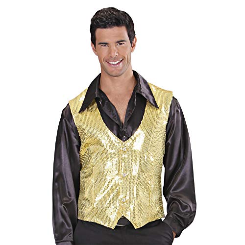 Mens "Gold Sequin Vest" - (L)