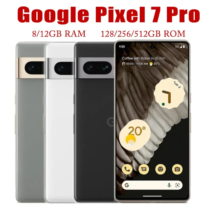 Smartphone Google Pixel 7 Pro 5G Sbloccato Originale 6.7 "12Gb Ram 128/256Gb Rom Mobile Nfc Octa Core Google Tensor G2 Cellulare